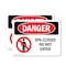 Signmission Spa Closed Do Not Enter Danger Sign, Plastic, 10in W x 7in L, 2PK OS-2PACK-DS-P-710-L-1633 - alternate 1